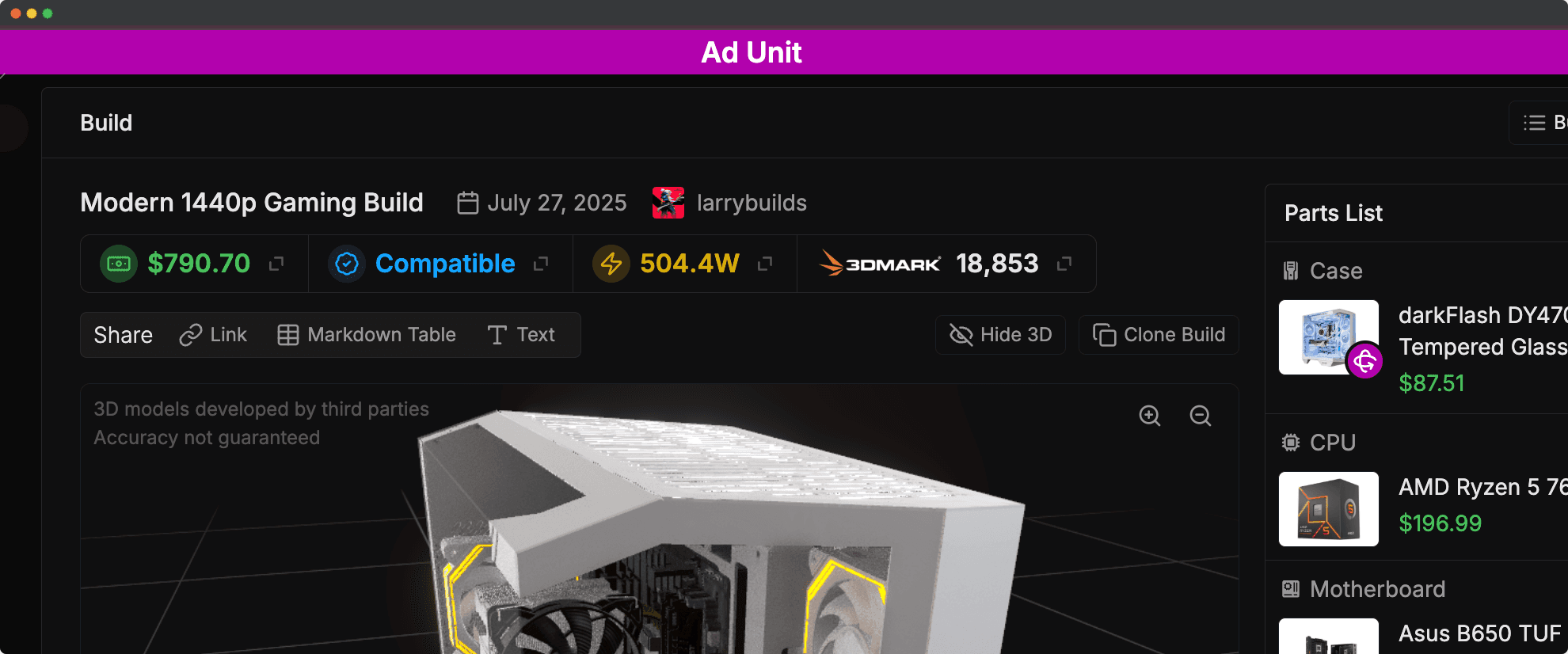 Global banner preview